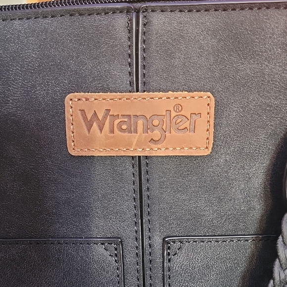 Wrangler Charcoal Gray Tote with Braided Strap - Picture 2 of 6